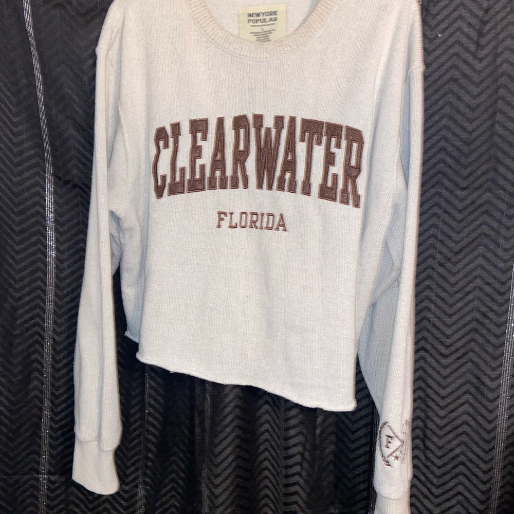 New York & Company White Clearwater Florida Hoodie